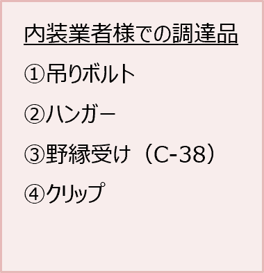 内装業者様調達品リスト